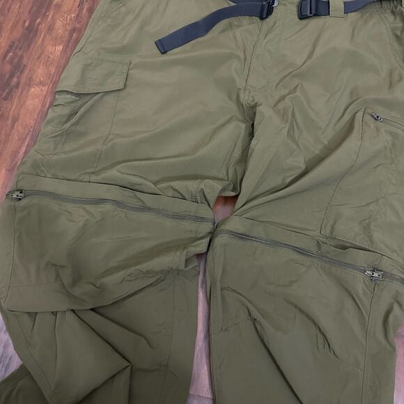 COLUMBIA Silver Ridge Utility Pants Olive Green Convertible Hiking - Picture 6 of 14